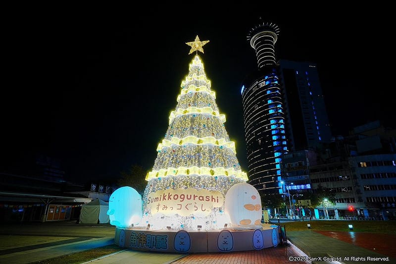 台中耶誕嘉年華試點燈。   圖：台中市政府/提供