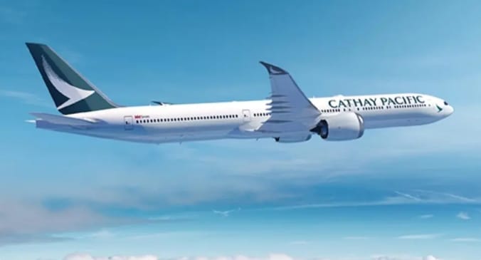 國泰航空班機(示意圖) 。   圖 : 翻攝自南方都市報