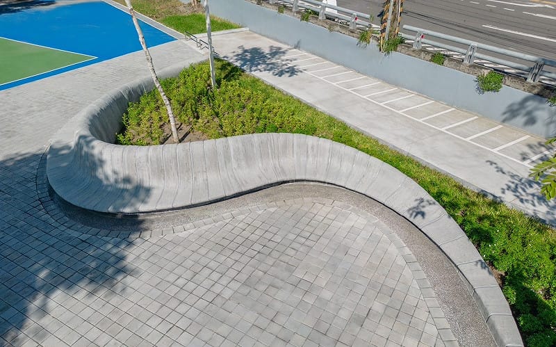 機器人3D列印的多向度自由曲度成型的特色。   圖：趙建銘建築師事務所/提供