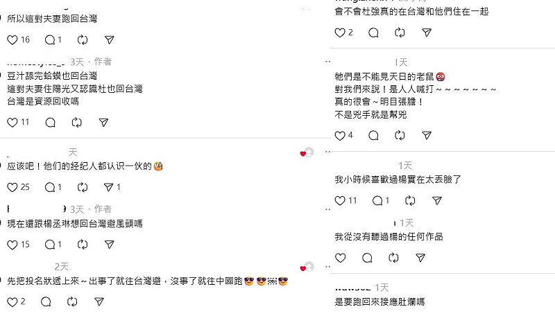 楊丞琳突然回台引起網友討論。&nbsp;&nbsp;&nbsp;圖：翻攝自網路