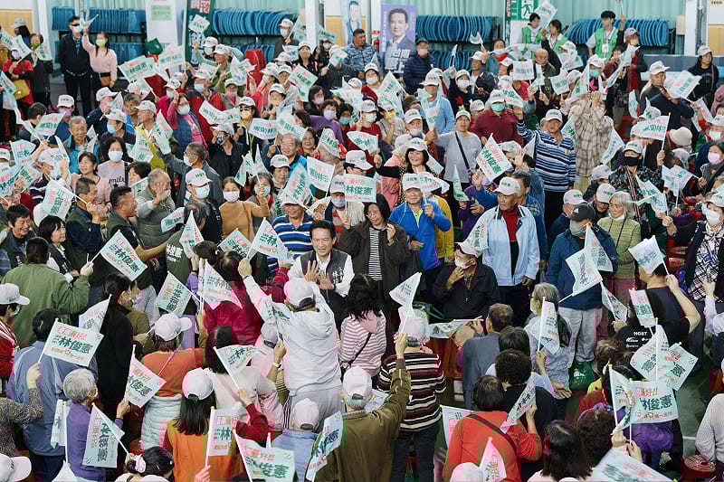 立法委員林俊憲今日舉辦「善化、安定後援會成立大會」，現場湧入超過3,000名支持者。&nbsp;&nbsp;&nbsp;圖：林俊憲服務處提供