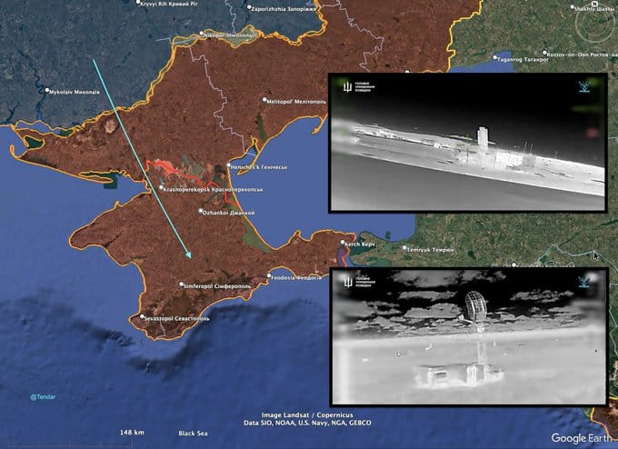 戰場動態方面,烏克蘭「普里馬裡」戰鬥群近日對俄軍佔領的克里米亞發動攻擊,成功命中 Kasta-2E2 雷達系統,以及 S-400 防空系統的 96L6 雷達單元,削弱俄軍防空與預警能力。 圖:翻攝自X帳號@Tendar 戰場動態方面,烏克蘭「普里馬裡」戰鬥群近日對俄軍佔領的克里米亞發動攻擊,成功命中 Kasta-2E2 雷達系統,以及 S-400 防空系統的 96L6 雷達單元,削弱俄軍防空與預警能力。 圖:翻攝自X帳號@Tendar