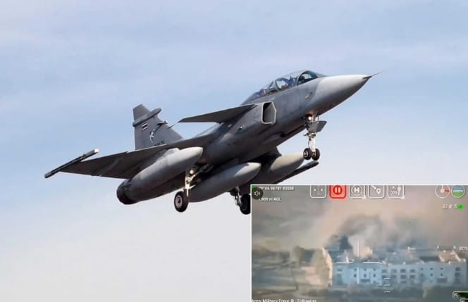 泰軍鷹獅戰機轟炸柬埔寨詐騙園區。 圖 : 翻攝自徐量 泰軍鷹獅戰機轟炸柬埔寨詐騙園區。 圖 : 翻攝自徐量