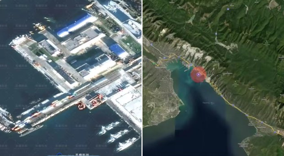 衛星影像顯示,四艘基洛級潛艇停泊在新羅西斯克港,其中一艘吃水線略有不同。烏方透過 OSINT 分析稱,其水下紫外線潛艇對該地區發動襲擊。 圖:翻攝自@lobsterlarryliu 衛星影像顯示,四艘基洛級潛艇停泊在新羅西斯克港,其中一艘吃水線略有不同。烏方透過 OSINT 分析稱,其水下紫外線潛艇對該地區發動襲擊。 圖:翻攝自@lobsterlarryliu