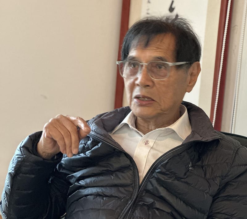  台獨聯盟主席陳南天接受新頭殼專訪。 圖：朱蒲青/攝 