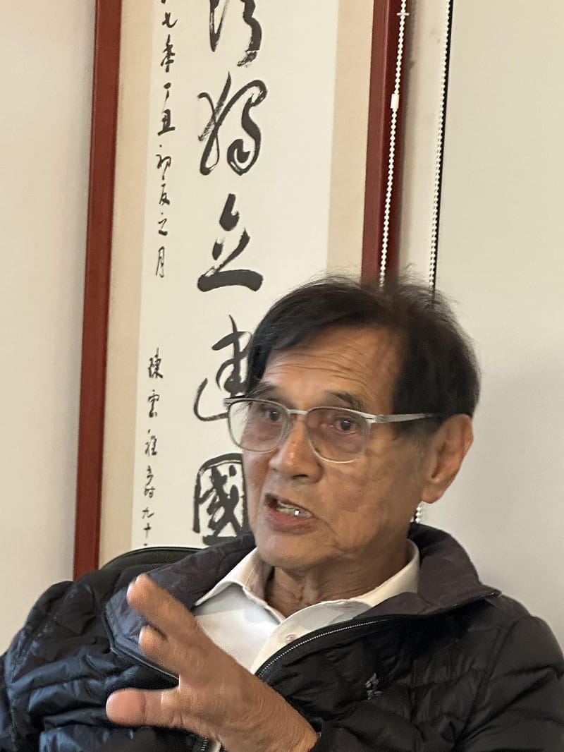  台獨聯盟主席陳南天接受新頭殼專訪。 圖：朱蒲青/攝 