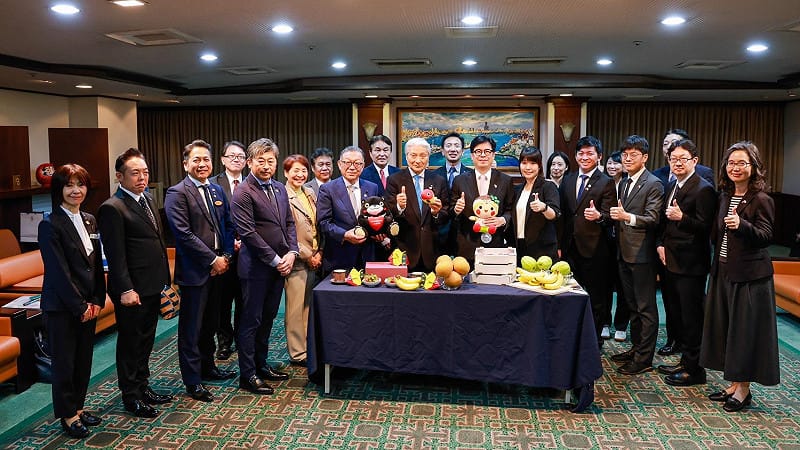 日本栃木縣知事率團再訪高雄，高市府團隊熱情接待。&nbsp;&nbsp;&nbsp;圖：高雄市行國處/提供