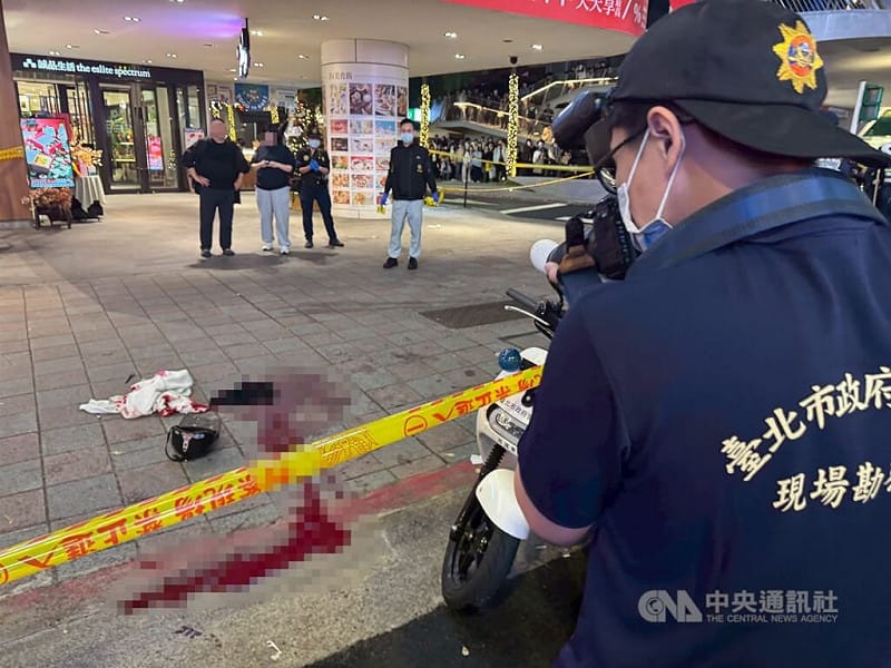 台北捷運中山站附近19日發生持刀砍人案。中央社記者張皓安攝　114年12月19日&nbsp;&nbsp;&nbsp;