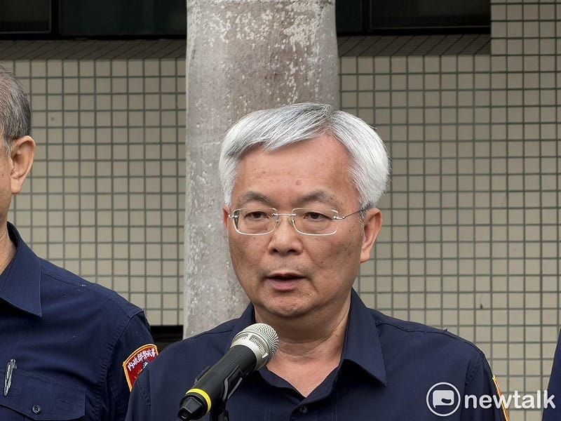  警政署長張榮興報告案情。 圖：高逸帆／攝 