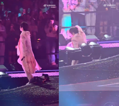 演唱會途中竟發生意外，阿信從舞台邊緣踩空重摔，嚇壞不少粉絲。&nbsp;&nbsp;&nbsp;圖：翻攝自阿信Threads