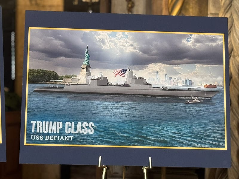 「川普級」（Trump-class）戰艦藝術渲染圖。&nbsp;&nbsp;&nbsp;圖：翻攝「X」@KellieMeyerNews