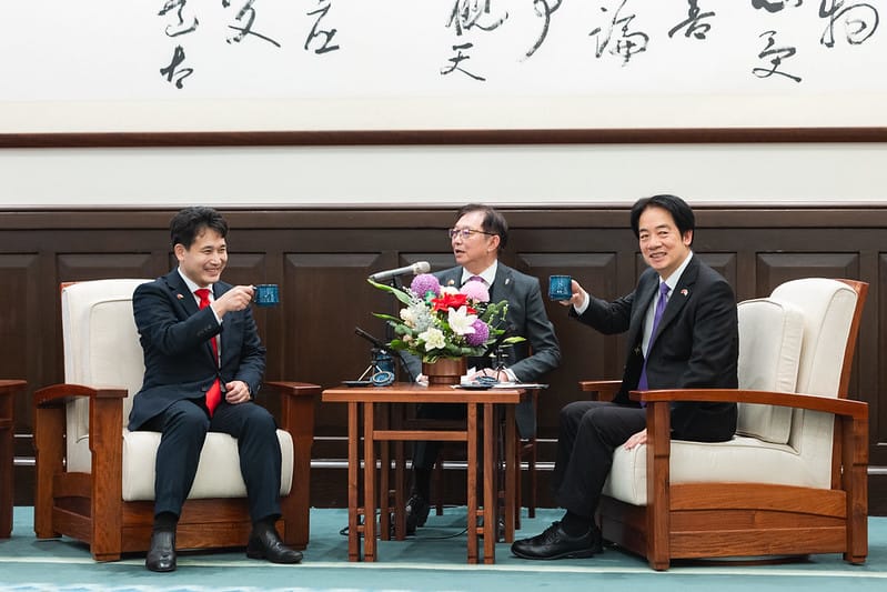  賴清德接見「TY會」會長瀧波宏文日本參議員。 圖：總統府提供 