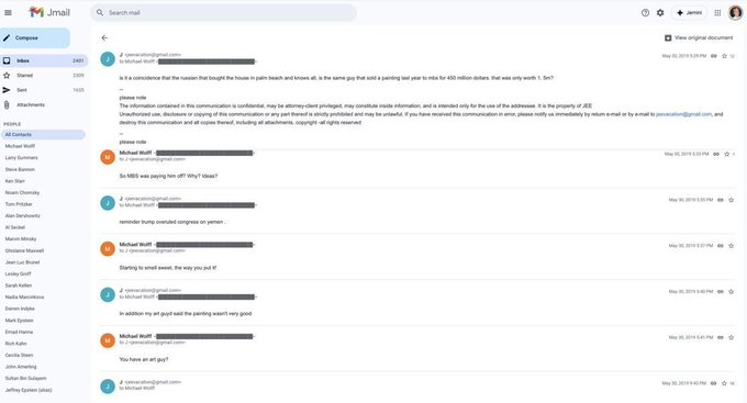 艾普斯坦也可能參與涉及川普、薩勒曼以及雷博諾列夫的洗錢或地緣政治黑箱交易等犯罪。&nbsp;&nbsp;&nbsp;圖：翻攝自 @rainbow78521 X 帳號