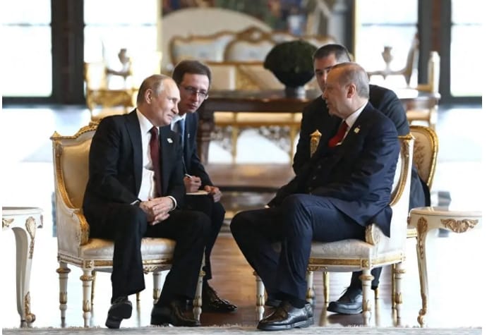 土耳其總統艾爾段(右)與俄羅斯總統普丁。&nbsp;&nbsp;&nbsp;圖 : 翻攝自馬妍