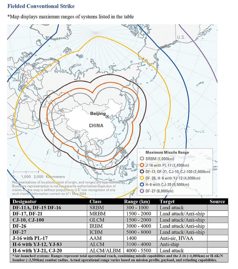 東風-27 不但可能打擊美國位於印太地區的軍事部署，甚至可能威脅美國西海岸地區。&nbsp;&nbsp;&nbsp;圖：翻攝自 @Hurin92 X 帳號