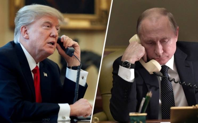 在會議開始前，川普致電俄羅斯總統普丁。&nbsp;&nbsp;&nbsp;圖：翻攝自 @rainbow78521 X 帳號