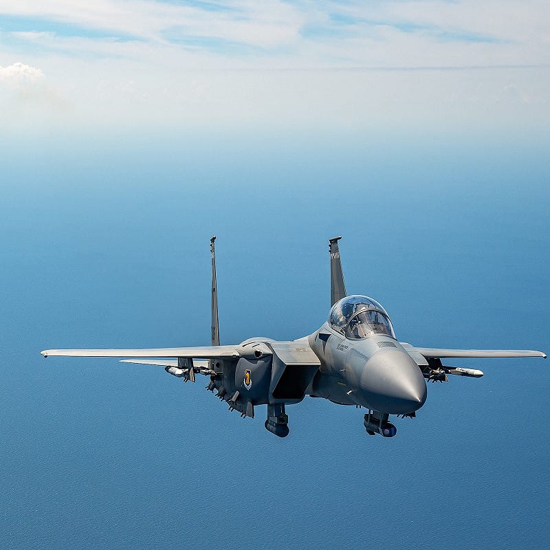 F‑15IA 為美軍 F‑15EX 戰機的衍生型號。圖為F‑15EX。 圖:翻攝自X帳號@kadonkey F‑15IA 為美軍 F‑15EX 戰機的衍生型號。圖為F‑15EX。 圖:翻攝自X帳號@kadonkey