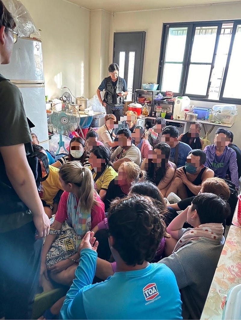 查獲現場非法外籍人士人數眾多。&nbsp;&nbsp;&nbsp;圖：內政部移民署北區事務大隊台北市專勤隊提供