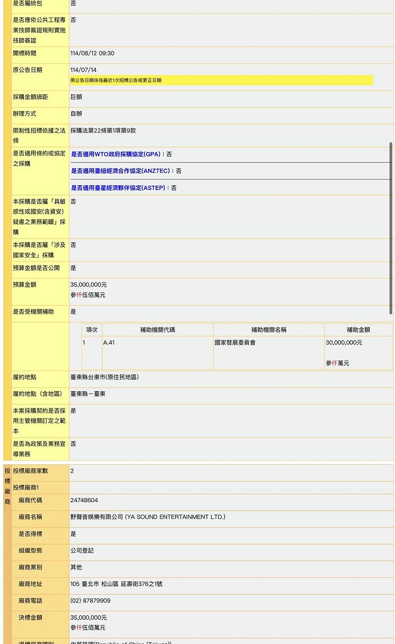 台東跨年有中央三千萬補助加上台東縣委托專業團隊舉辦，成近年跨年最成功場。&nbsp;&nbsp;&nbsp;圖：翻攝畫面