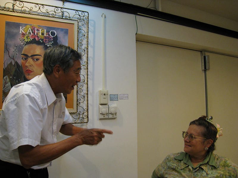 左起吳義男、艾琳達&nbsp;&nbsp;&nbsp;張文隆拍攝