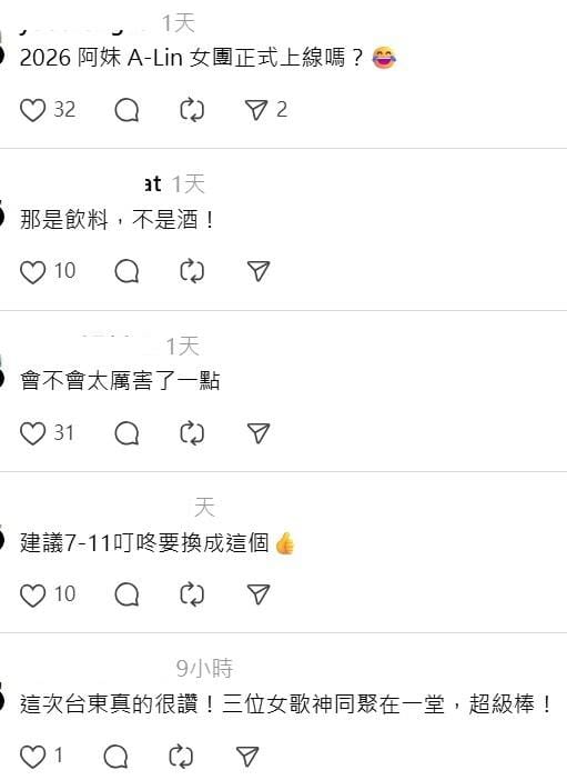 「烈酒女團」掀起網路討論。&nbsp;&nbsp;&nbsp;圖：翻攝自hungyenliu Threads