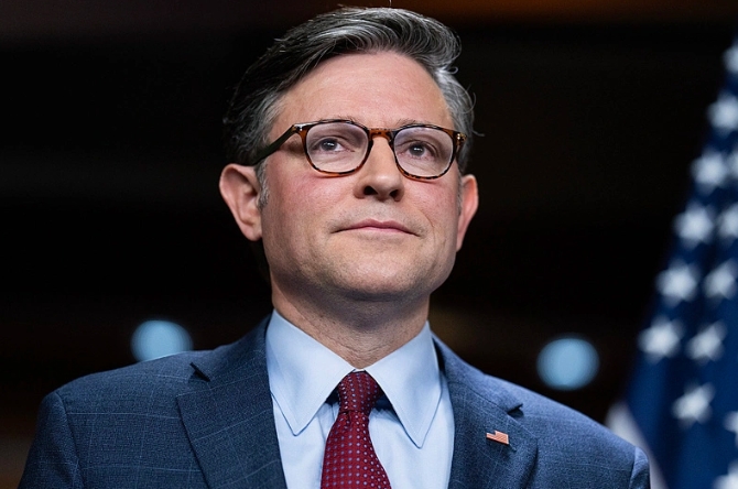 美國眾議院議長強生。&nbsp;&nbsp;&nbsp;圖 : 翻攝自央視新聞