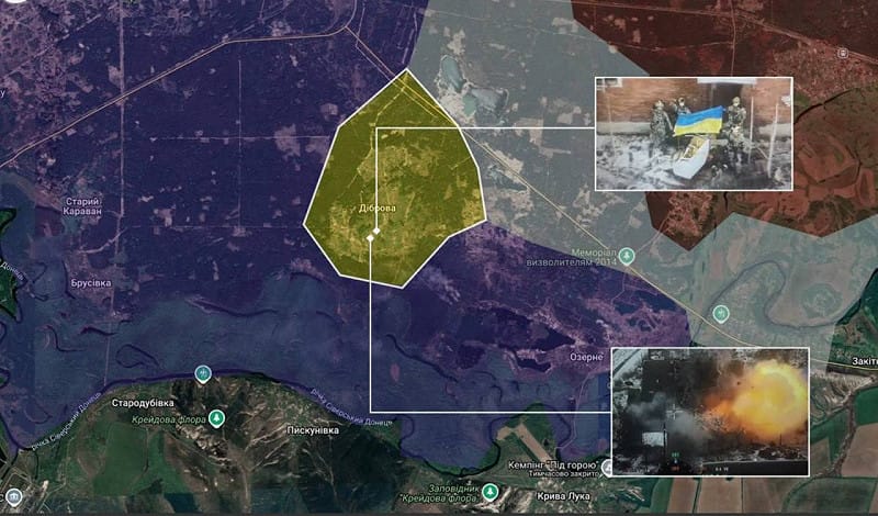  軍在利曼（Liman）與迪布羅瓦（Dibrova）方向以「佯敗」戰略誘敵，讓俄軍曾短暫突破至迪布羅瓦。 圖：翻攝自 X 