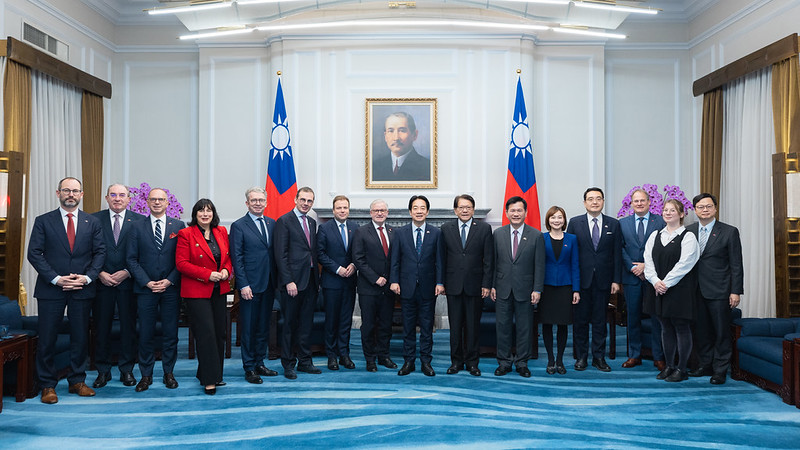  賴清德接見「歐洲議會議員團」。 圖：總統府提供 