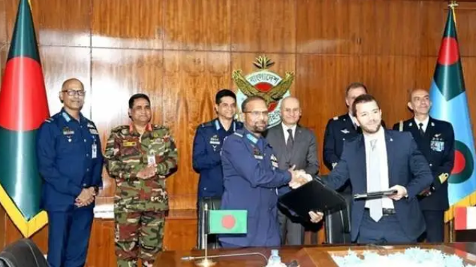 孟加拉在政局更迭後與義大利萊昂納多公司簽署《合作備忘錄》。 圖:翻攝自寰球戰略解讀