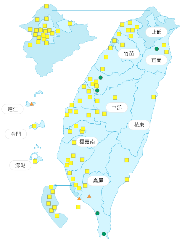 環境部公布各地空氣品質概況。&nbsp;&nbsp;&nbsp;圖：環境部提供