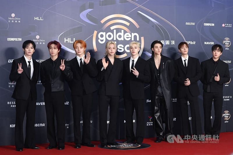 近期頒獎典禮常勝軍Stray Kids（圖）帥氣現身紅毯。&nbsp;&nbsp;&nbsp;圖 : 中央社/提供