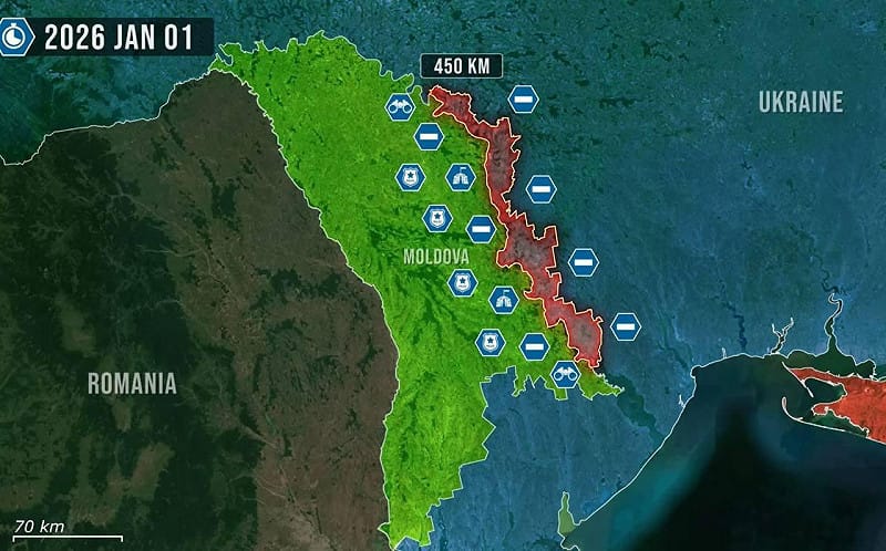 摩爾多瓦近期與烏克蘭合作，共同針對邊境地區實施封鎖，切斷灰色地區約 1500 俄軍士兵的補給路線。&nbsp;&nbsp;&nbsp;圖：翻攝自 @NSTRIKE1231 X 帳號