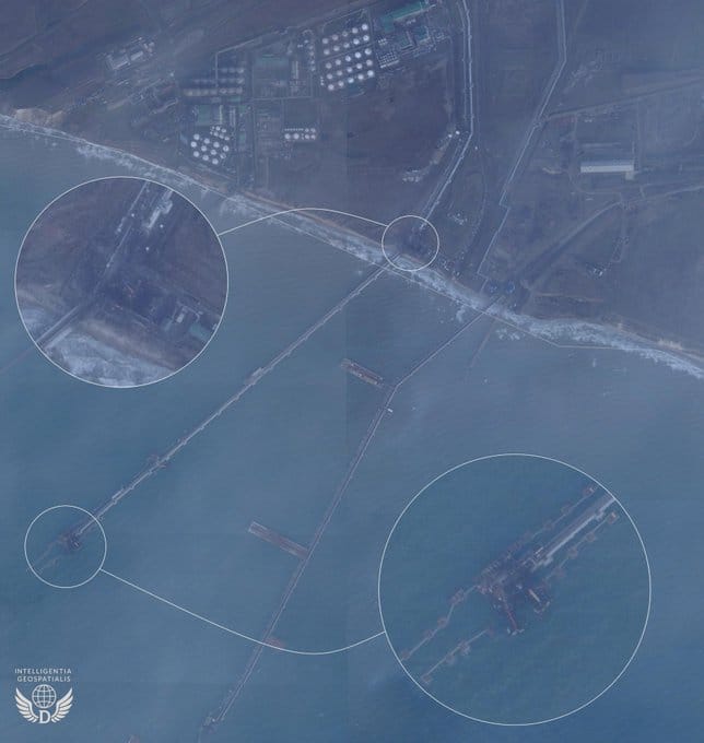 位於俄羅斯克拉斯諾達爾邊疆區的天然氣接收站也遭遇襲擊，多項重要設備遭到摧毀，被迫暫停運作。&nbsp;&nbsp;&nbsp;圖：翻攝自 @Tendar X 帳號