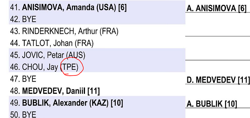 在周杰倫正式上場時，官網上的資料改回了「TPE」。&nbsp;&nbsp;&nbsp;圖：翻攝自官網