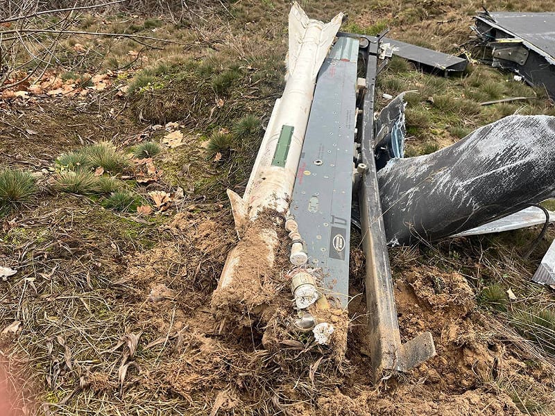 烏克蘭在去年底就曾擊落過攜帶R-60空對空導彈的沙赫德無人機。&nbsp;&nbsp;&nbsp;圖：翻攝自 X @sternenko