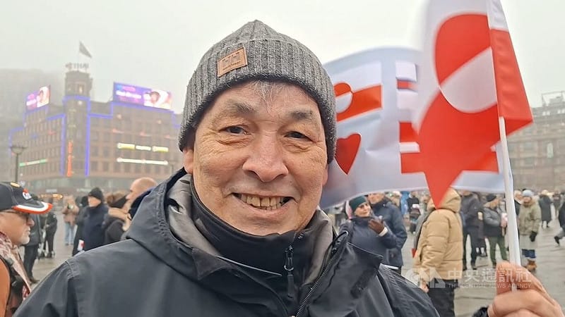 抗議民眾傑瑞森（Erik Hjerresen）說這是他第一次參與遊行，他想讓美國知道格陵蘭人是團結一致的民族，川普想買下格陵蘭是不可接受的。中央社記者辜泳秝哥本哈根攝　115年1月17日&nbsp;&nbsp;&nbsp;圖：中央社提供