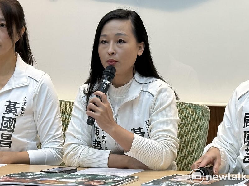 黃國昌汐止金山萬里區主任陳語倢。&nbsp;&nbsp;&nbsp;圖：周煊惠 / 攝