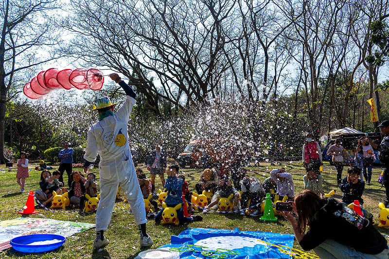 圖2-柳營尖山埤渡假村《歡樂泡泡秀》。&nbsp;&nbsp;&nbsp;圖：台南市觀光旅遊局／提供
