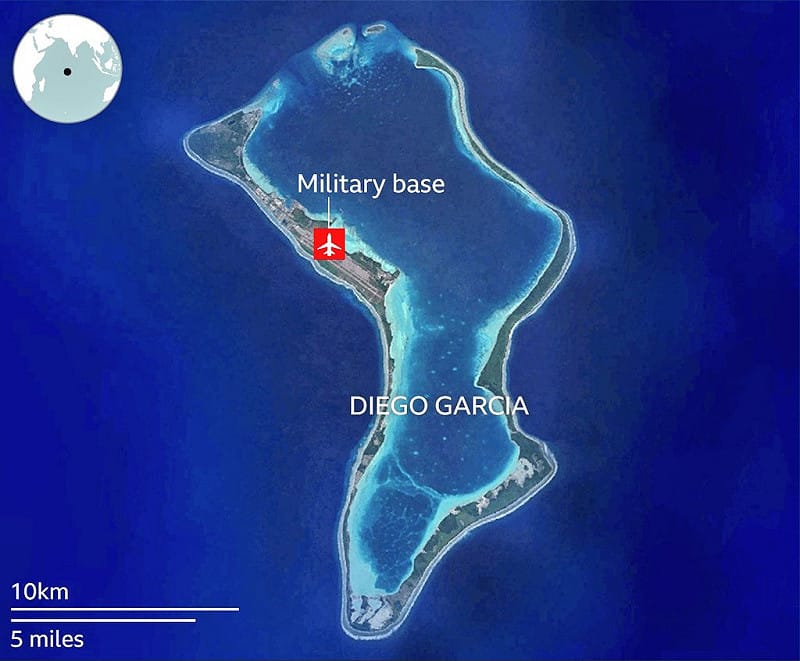 英國政府準備將迪戈加西亞島轉讓給模里西斯的計畫也受到美國川普政府的猛烈批評，認為相關行為是在「向中俄示弱」。&nbsp;&nbsp;&nbsp;圖：翻攝自 @Currentreport1 X 帳號