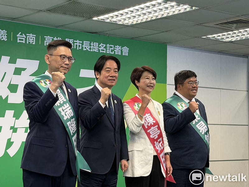 賴清德呼籲賴瑞隆、陳亭妃、蔡易餘要扮演領頭羊的角色，整合地方、團結同志。&nbsp;&nbsp;&nbsp;圖：高逸帆／攝