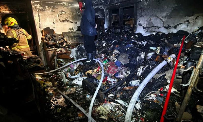 基隆市樂利三街「台北生活家」大型社區20日晚間10點多發生火警，造成2死4傷悲劇。&nbsp;&nbsp;&nbsp;圖：翻攝畫面