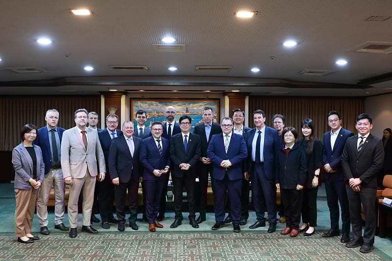 德國薩克森邦國會議員訪團一行拜會高市府。&nbsp;&nbsp;&nbsp;圖：高雄市行國處/提供