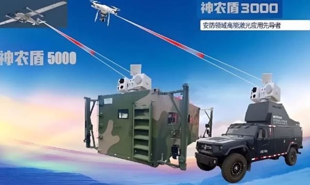 中國神農盾系列雷射武器也出現在俄烏戰場。 圖 : 翻攝自中國軍網 中國神農盾系列雷射武器也出現在俄烏戰場。 圖 : 翻攝自中國軍網