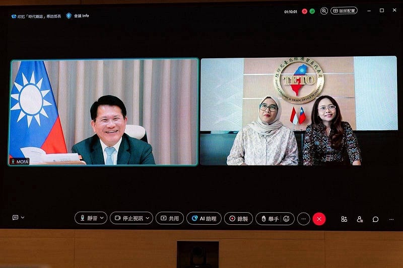 林佳龍指出，台灣願與印尼攜手合作，共同維護並建構自由、開放且安全的印太區域。 圖：外交部提供 