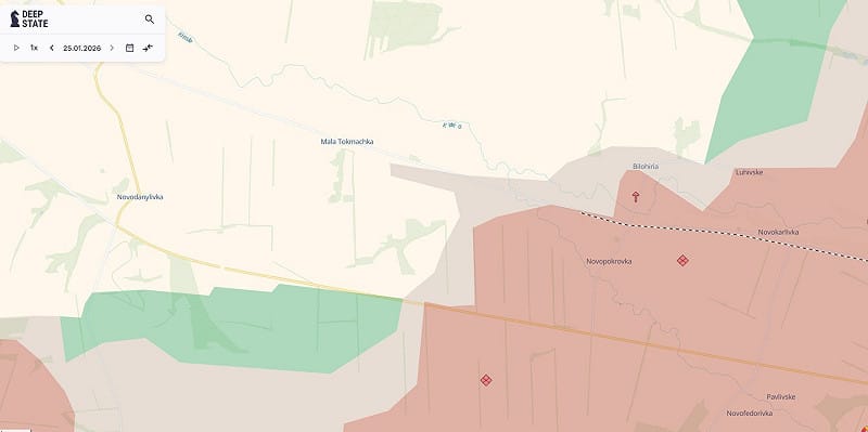 烏克蘭軍隊已在札波羅熱地區發動推進,並已成功抵達「馬拉托克馬奇卡」(Malaya Tokmachka)的南郊。 圖:翻攝自 X 烏克蘭軍隊已在札波羅熱地區發動推進,並已成功抵達「馬拉托克馬奇卡」(Malaya Tokmachka)的南郊。 圖:翻攝自 X