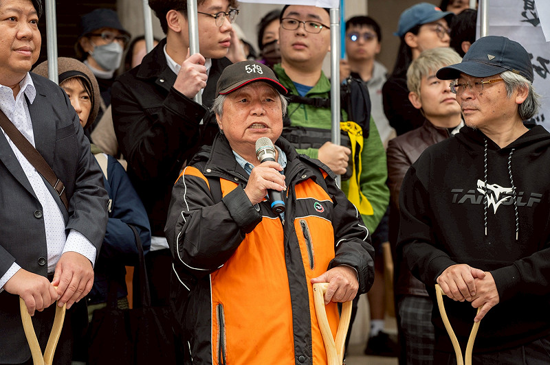  白色恐怖受難者呂昱：當前已非單純政黨競爭，而是涉及國家認同與民主存亡，轉型正義若被掏空，將是台灣民主的重大挫敗。 圖：經民連提供 