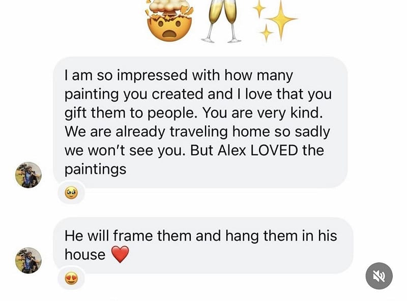 收到畫的霍諾德開心表示，「要裱框起來掛在家裡牆上」。&nbsp;&nbsp;&nbsp;圖：翻攝自吳沁頤IG