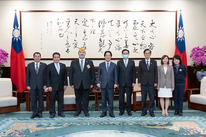  賴清德接見美國退伍軍人協會總會長席普利（Paul Shipley）。 圖：總統府提供 