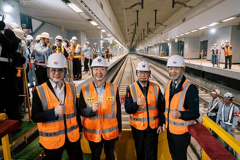 台南市區鐵路地下化工程，已完成全線軌道接合。&nbsp;&nbsp;&nbsp;圖：交通部鐵道局/提供