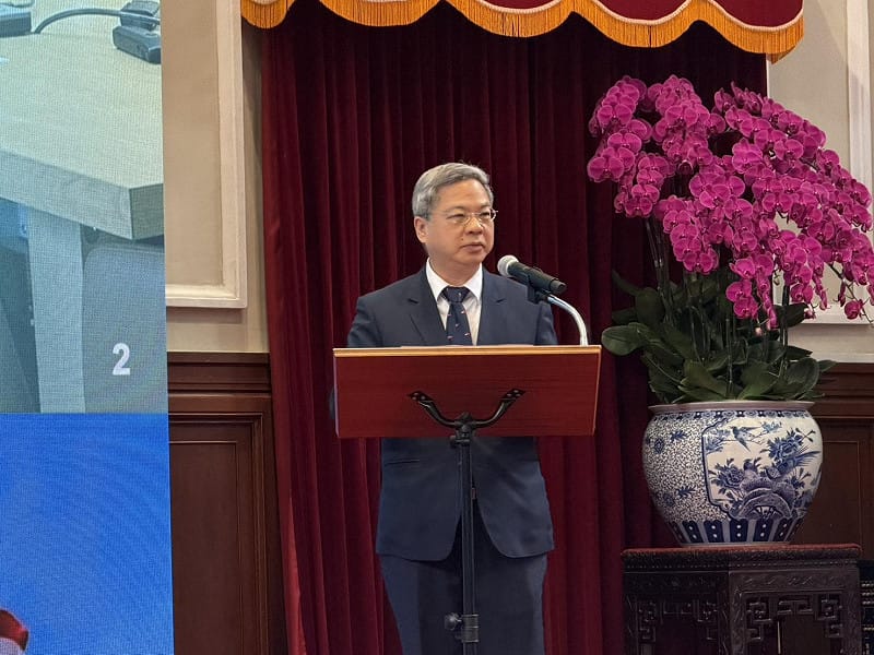  經濟部長龔明鑫出席「台美經濟繁榮夥伴對話」記者會。 圖：高逸帆／攝 